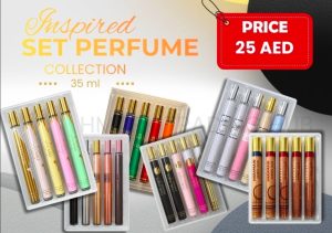 ✨ Inspired Set Perfume Collection – 35ml ✨ Premium scent without the premium price! 🔥 Long lasting fragrance 💼 Perfect for everyday use 🎁 Great for gifts or personal collection 💰 ONLY 25 AED per set! Smell expensive without spending too much. Choose your favorite scent and level up your vibe today! 🌟 📲 Order now!