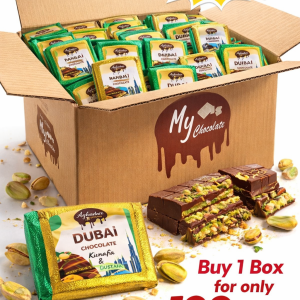 Dubai Chocolate Pistachio Kunafa 20g – Box of 250 Pieces